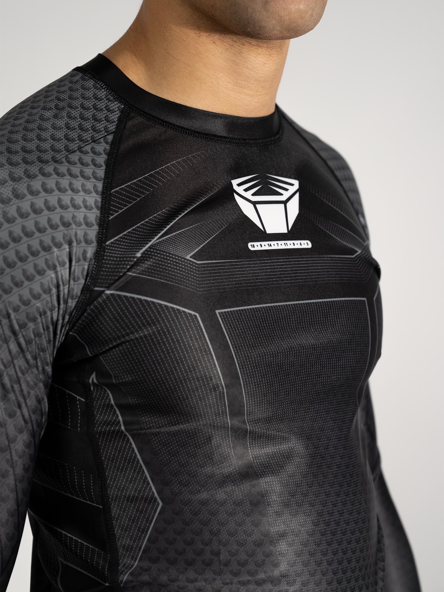 RINGLIFE Rashguard L/S - Octaring 2.0 schwarz-grau