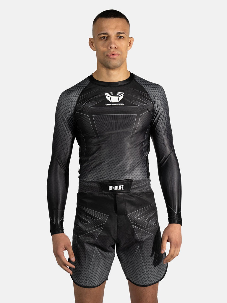 RINGLIFE Rashguard L/S - Octaring 2.0 schwarz-grau