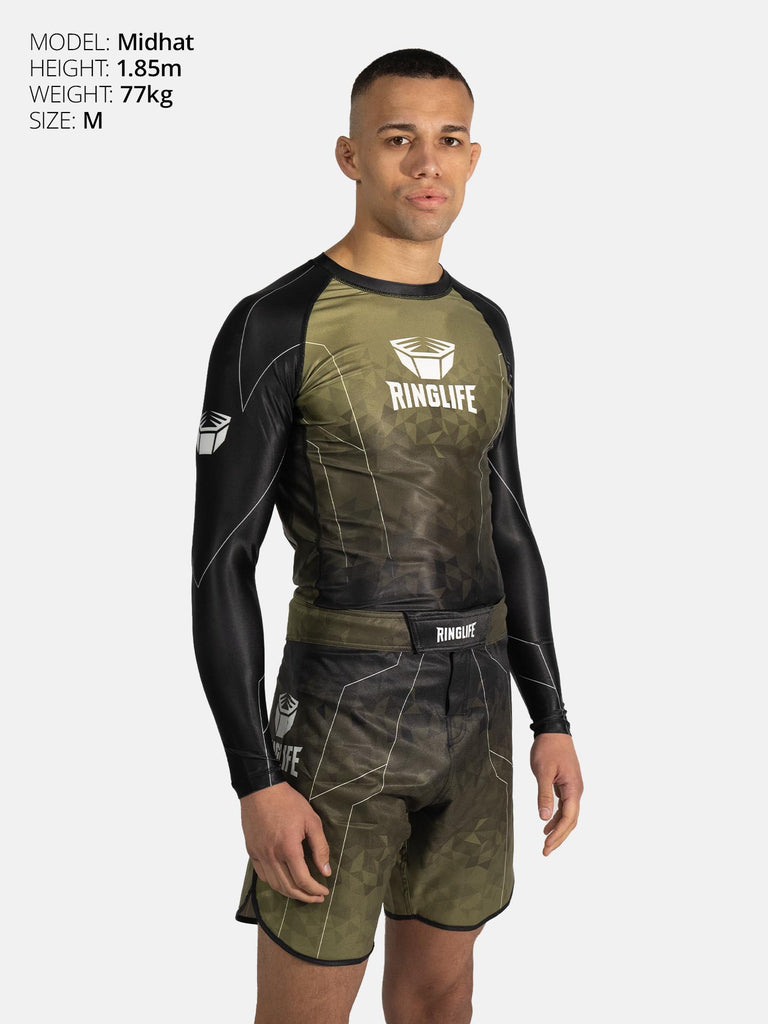 RINGLIFE Rashguard L/S - Transition schwarz-grün