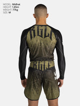 RINGLIFE Rashguard L/S - Transition schwarz-grün