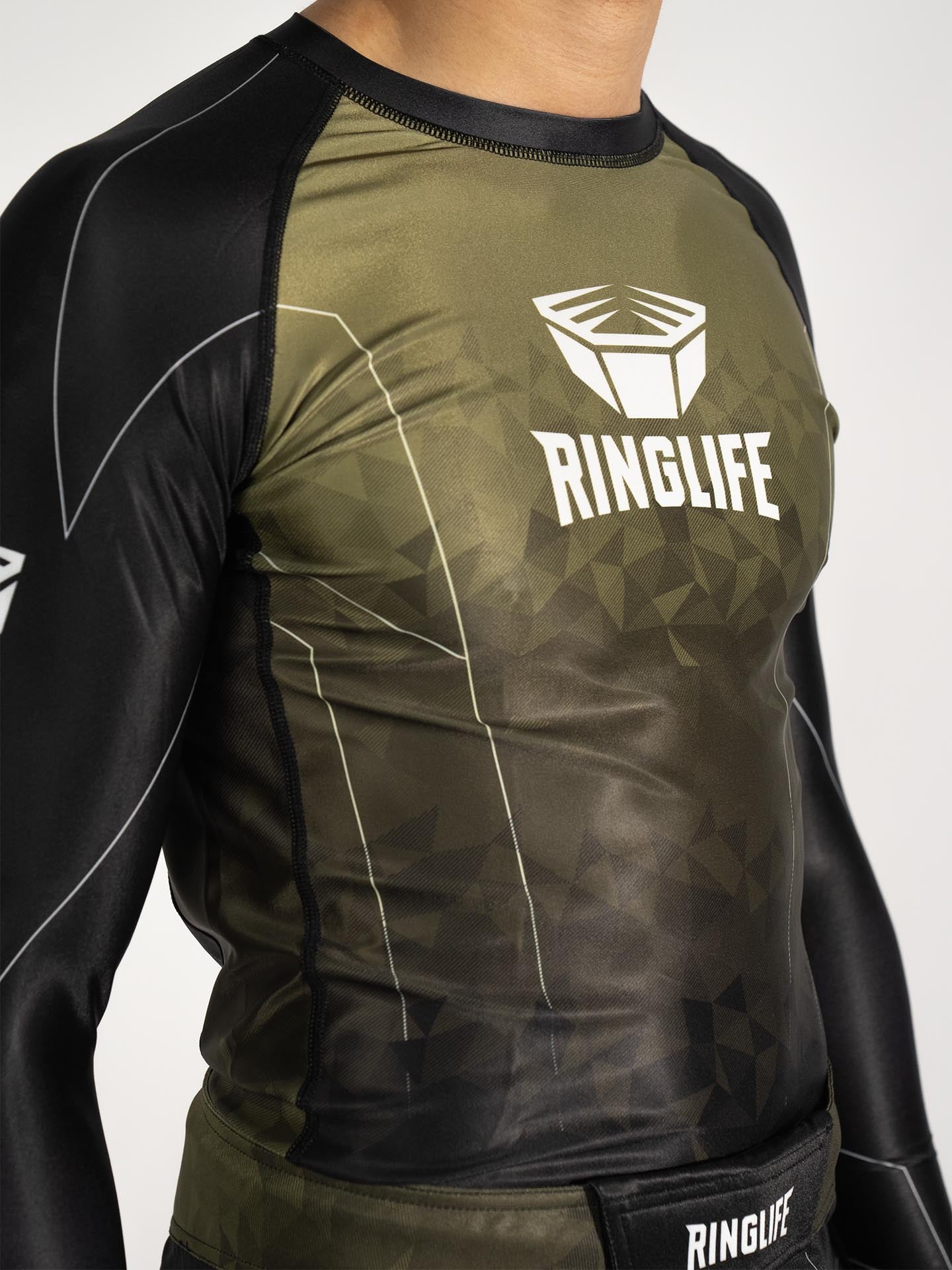 RINGLIFE Rashguard L/S - Transition schwarz-grün