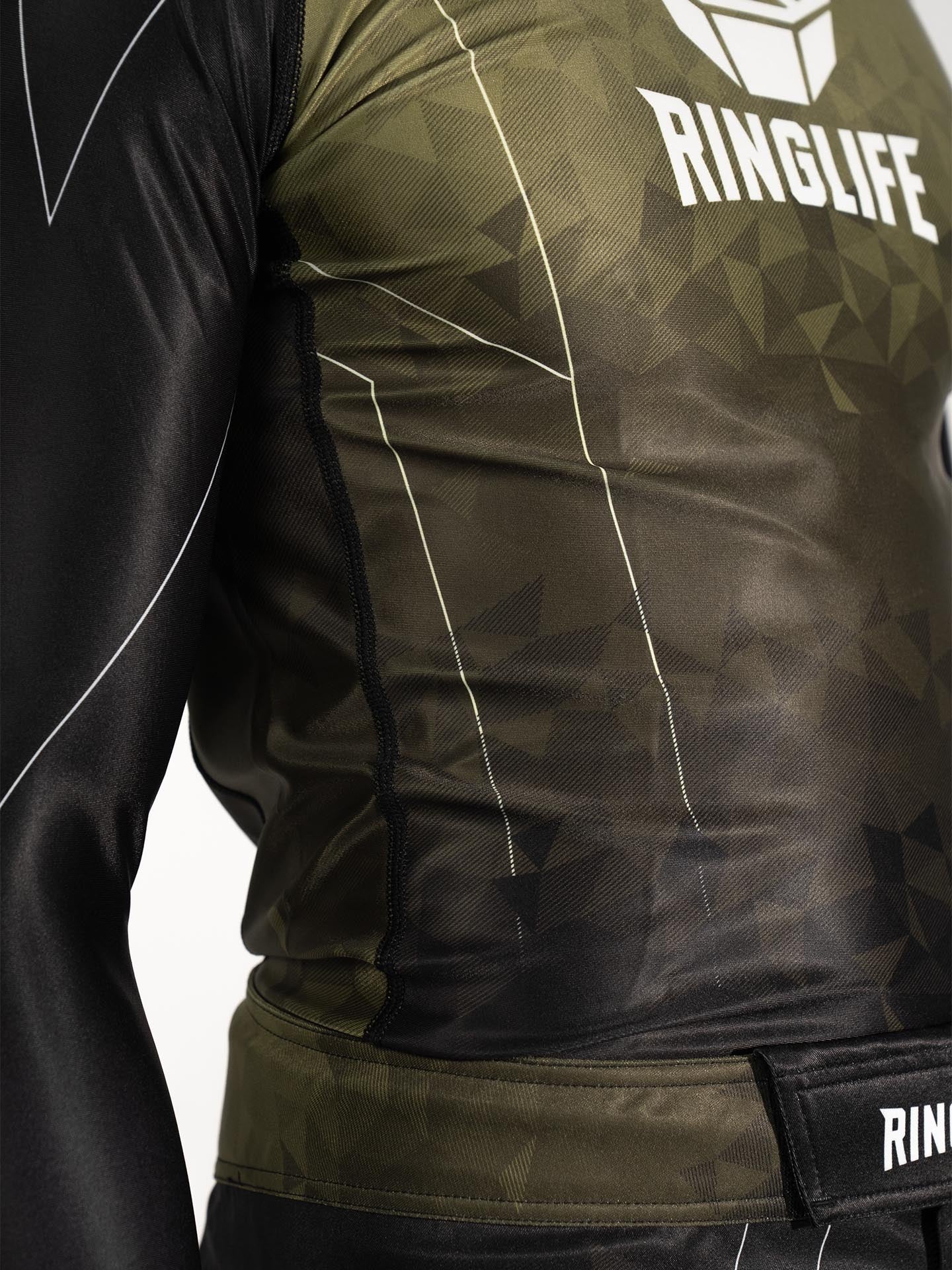RINGLIFE Rashguard L/S - Transition schwarz-grün