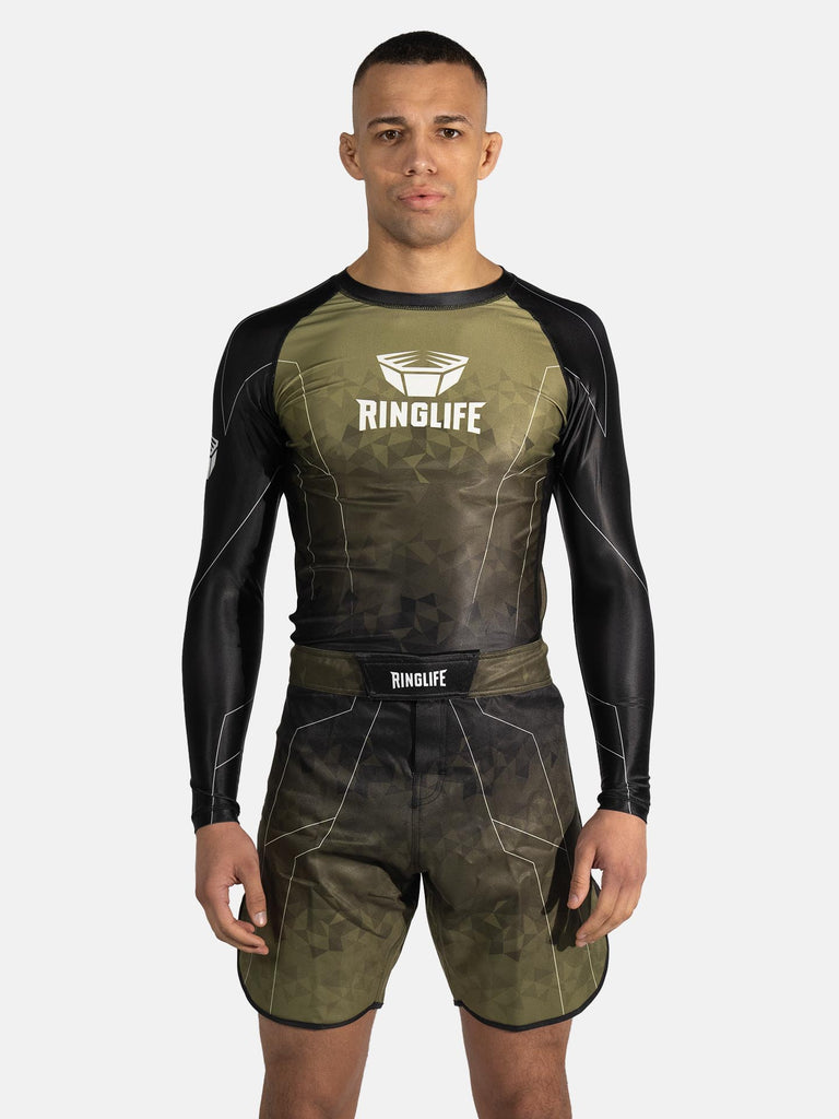 RINGLIFE Rashguard L/S - Transition schwarz-grün