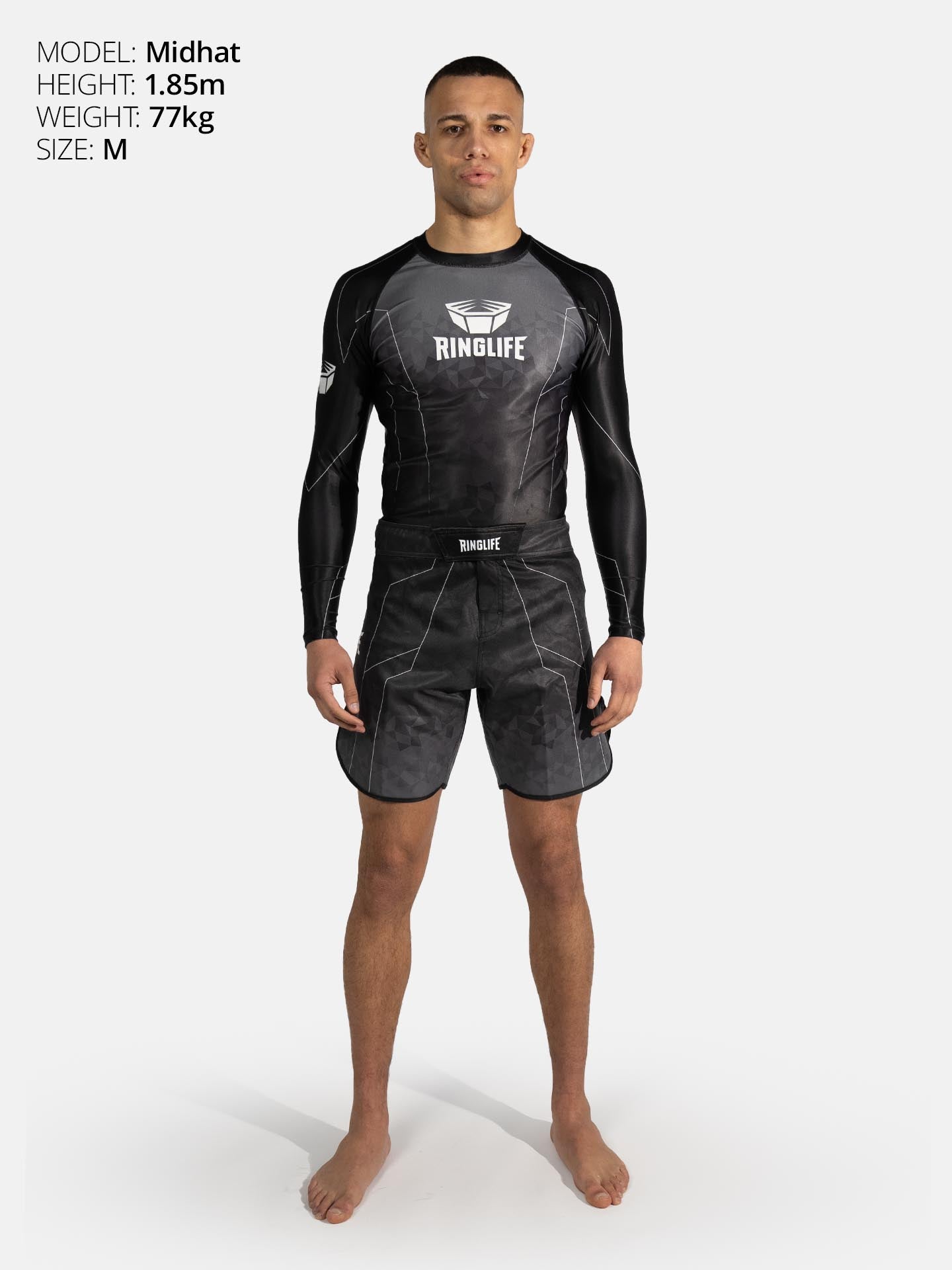 RINGLIFE Rashguard L/S - Transition schwarz-grau