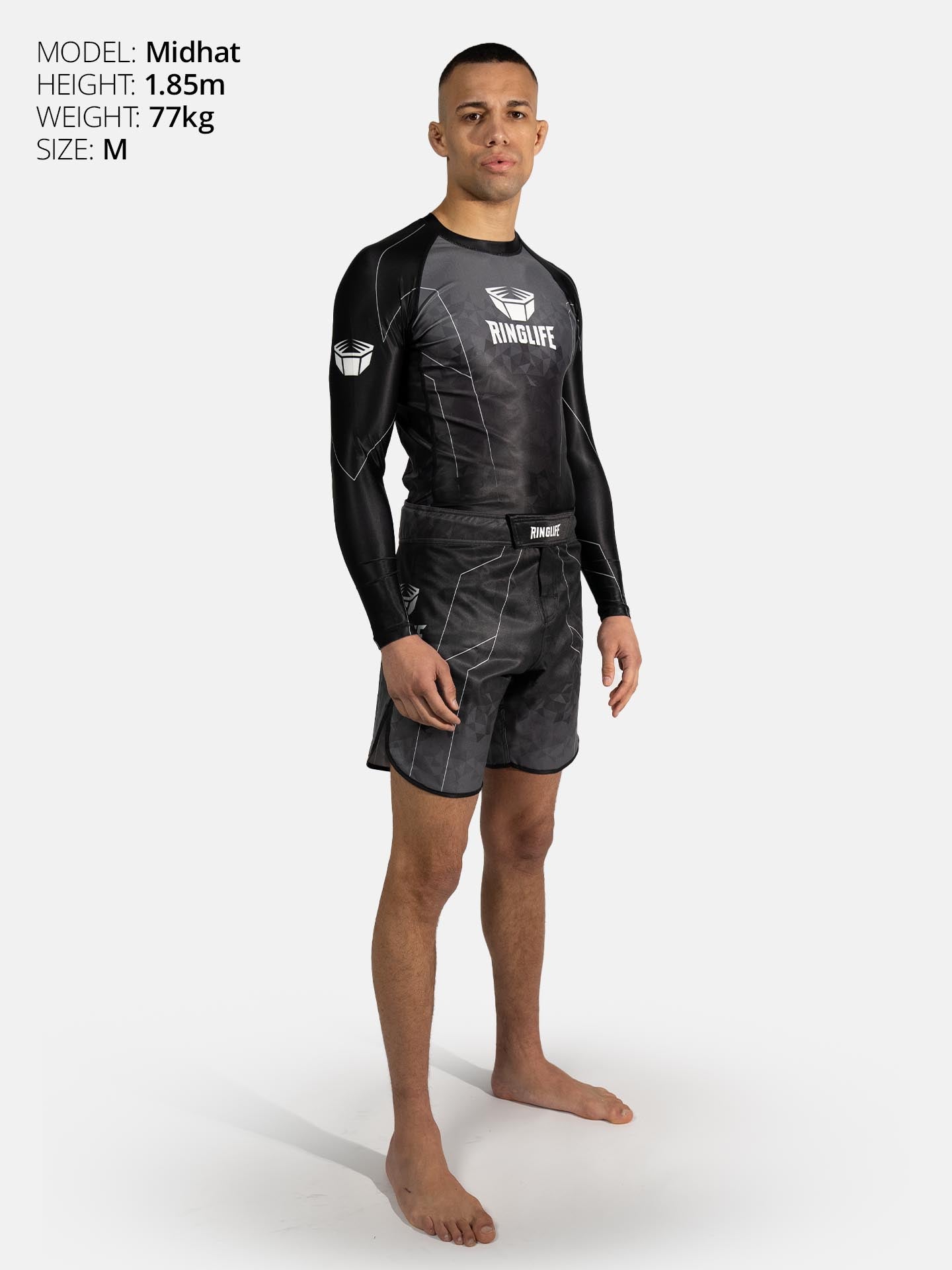 RINGLIFE Rashguard L/S - Transition schwarz-grau