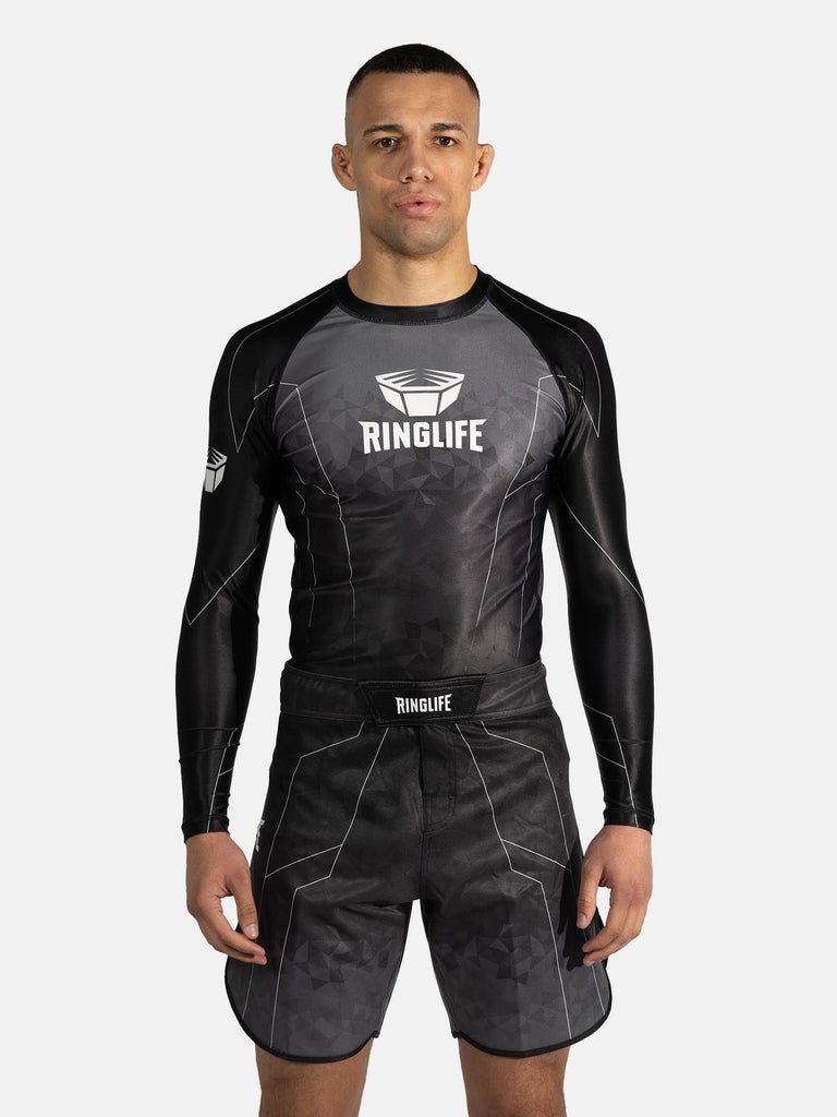 RINGLIFE Rashguard L/S - Transition schwarz-grau