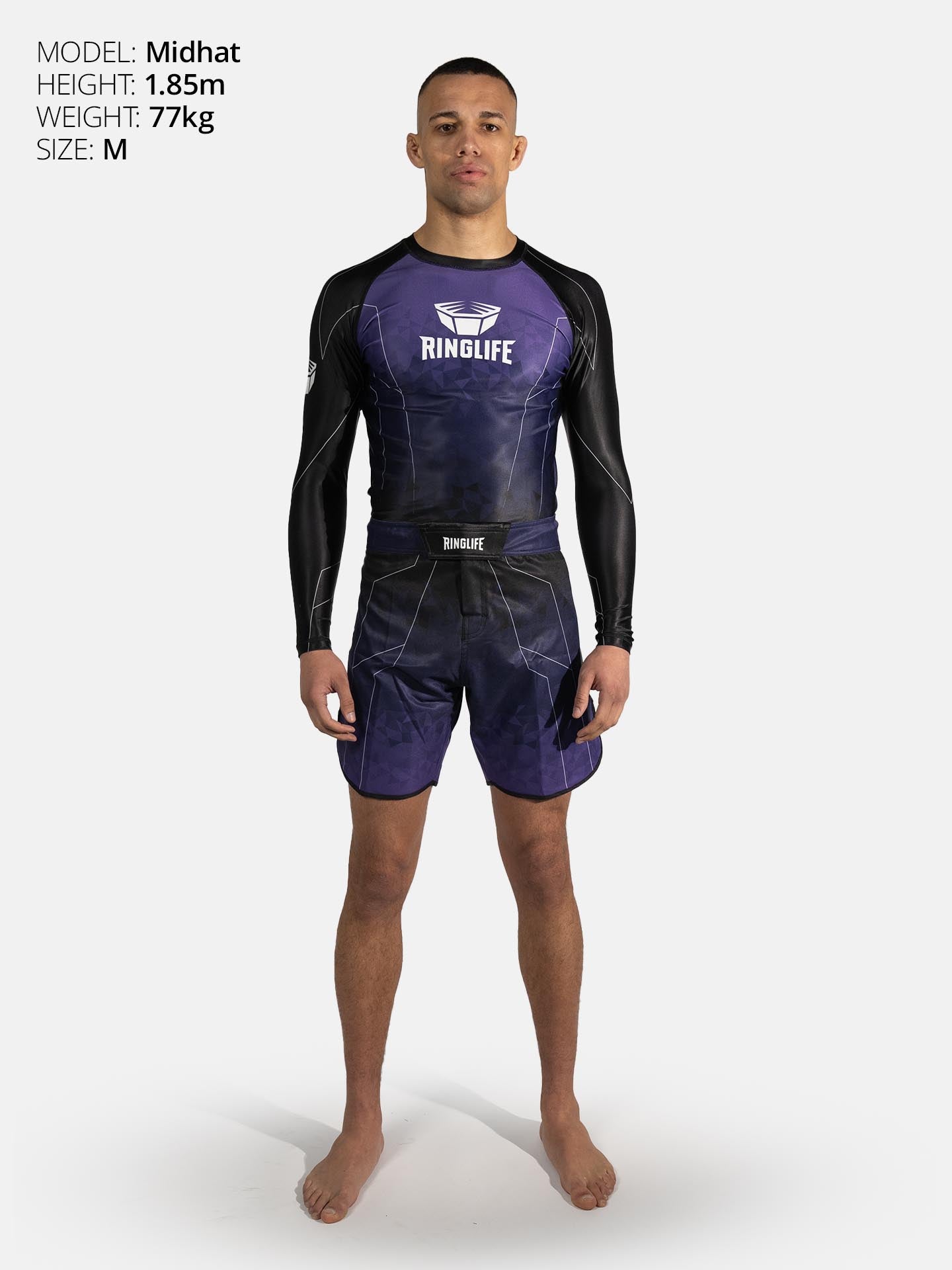 RINGLIFE Rashguard L/S - Transition schwarz-lila