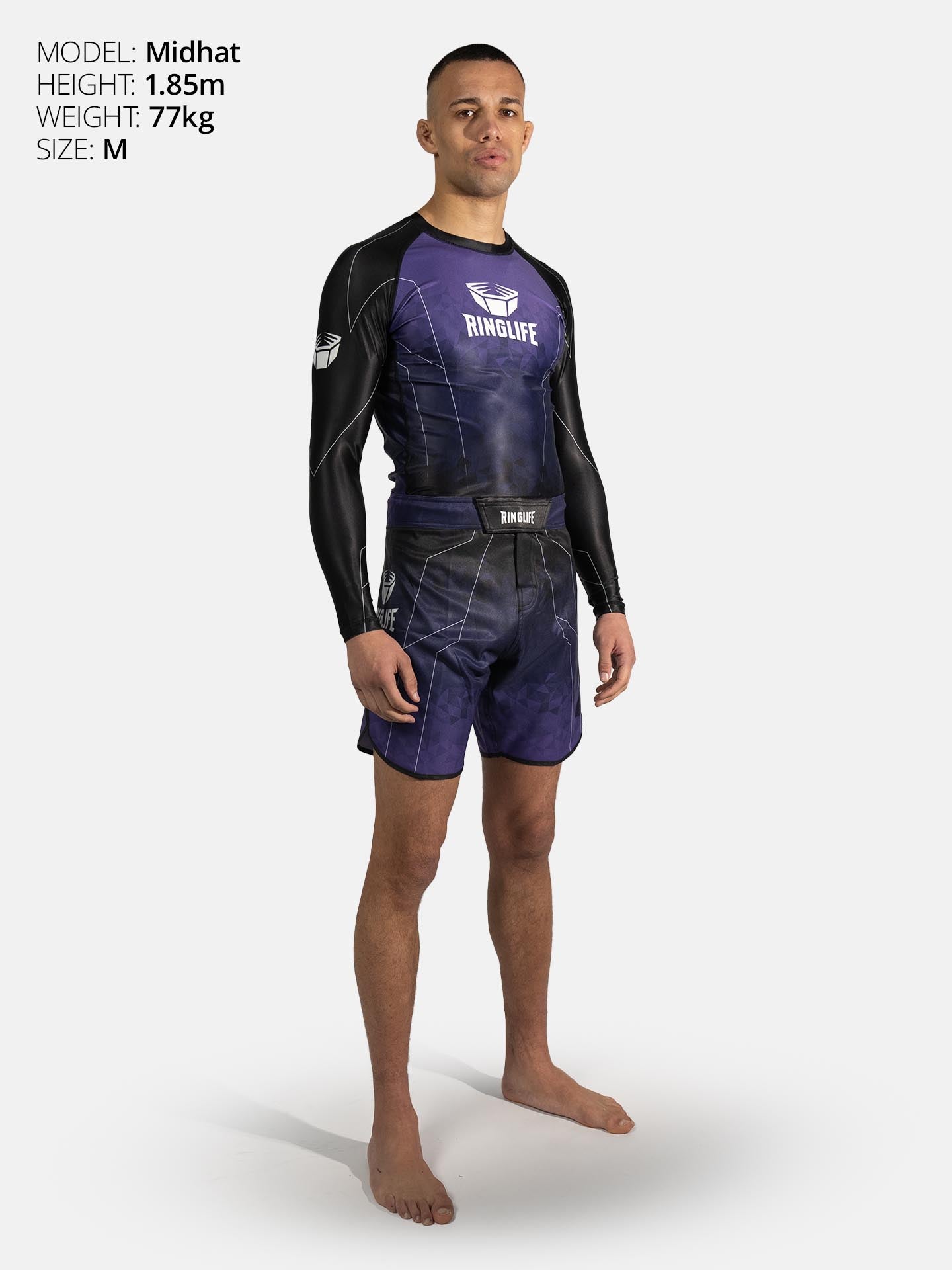 RINGLIFE Rashguard L/S - Transition schwarz-lila