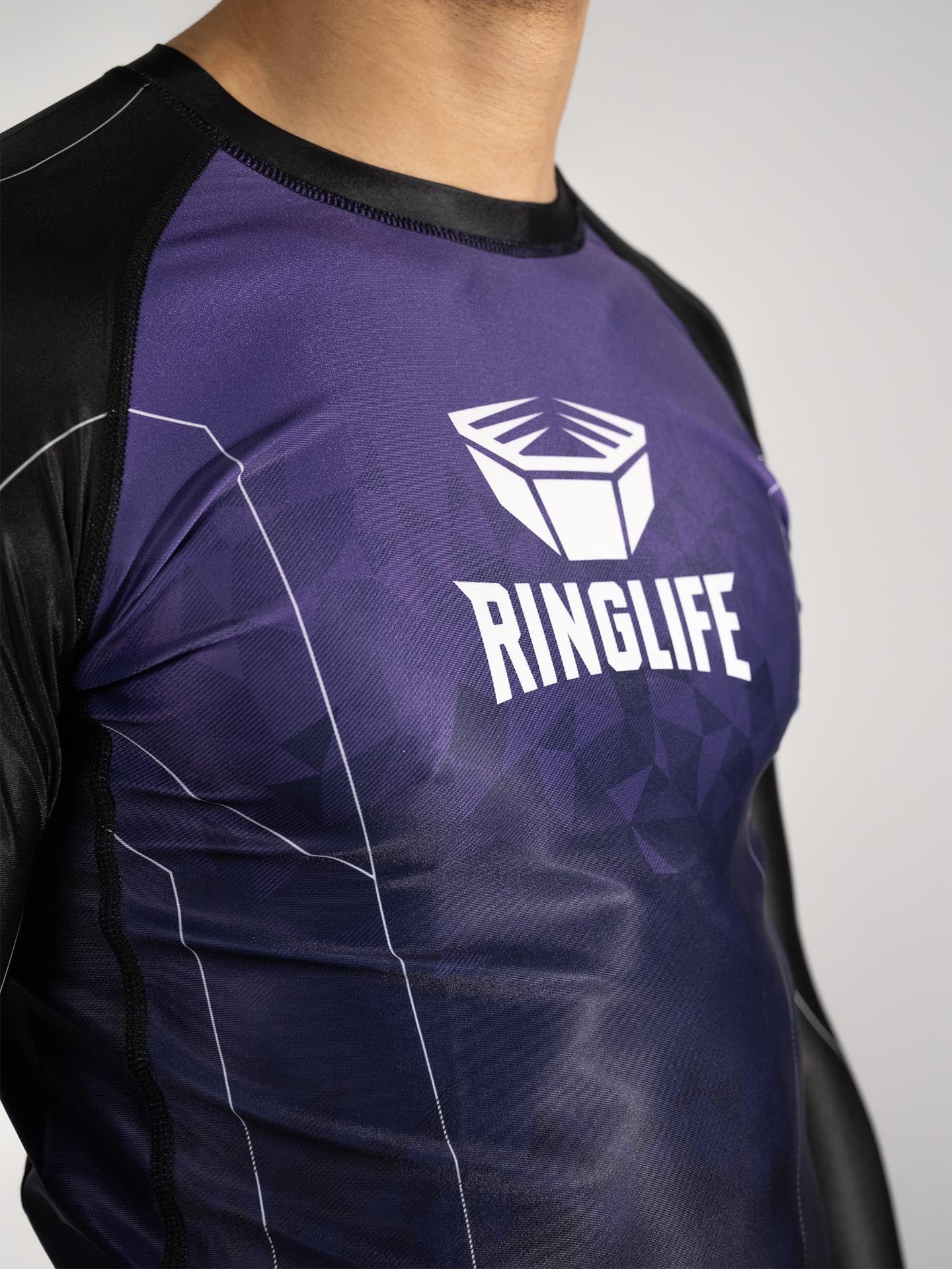 RINGLIFE Rashguard L/S - Transition schwarz-lila