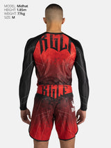 RINGLIFE Rashguard L/S - Transition schwarz-rot