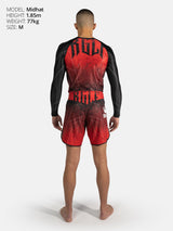 RINGLIFE Rashguard L/S - Transition schwarz-rot