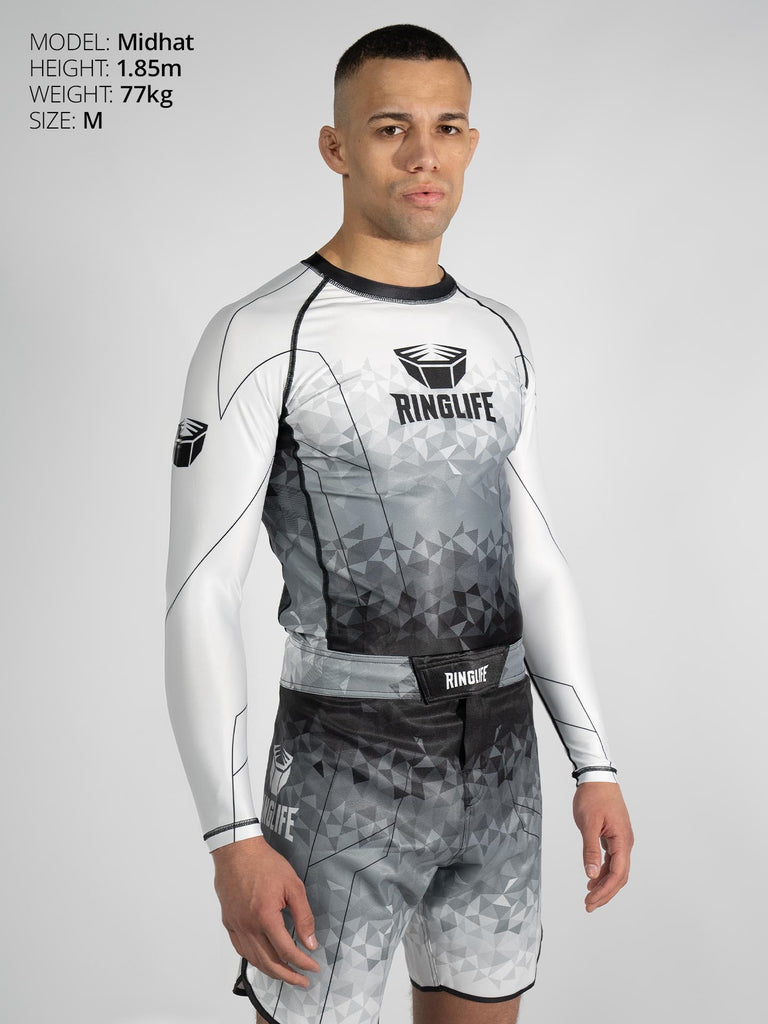 RINGLIFE Rashguard L/S - Transition schwarz-weiss