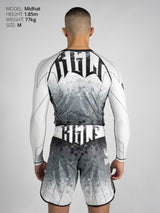 RINGLIFE Rashguard L/S - Transition schwarz-weiss