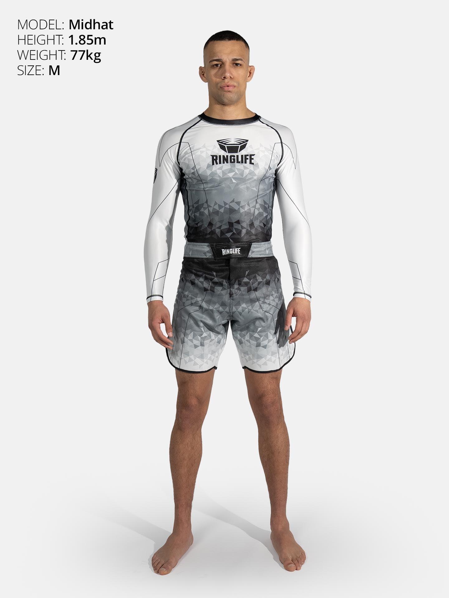 RINGLIFE Rashguard L/S - Transition schwarz-weiss