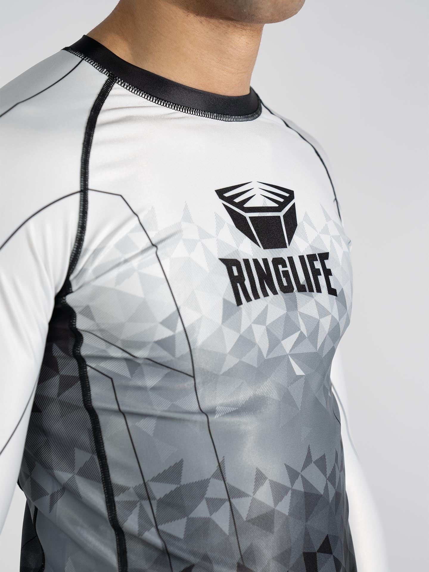 RINGLIFE Rashguard L/S - Transition schwarz-weiss