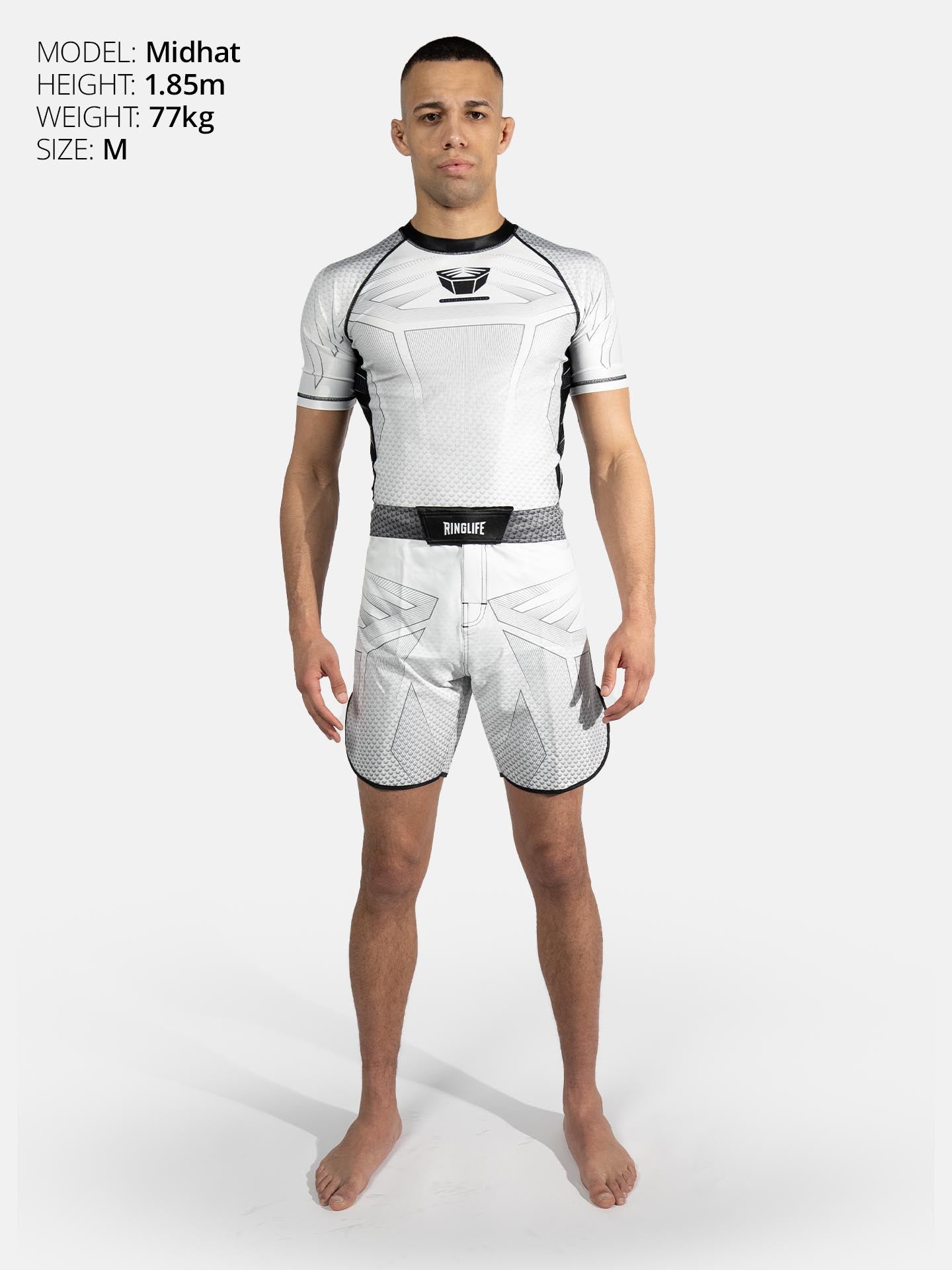 RINGLIFE Rashguard S/S - Octaring 2.0 weiss-schwarz