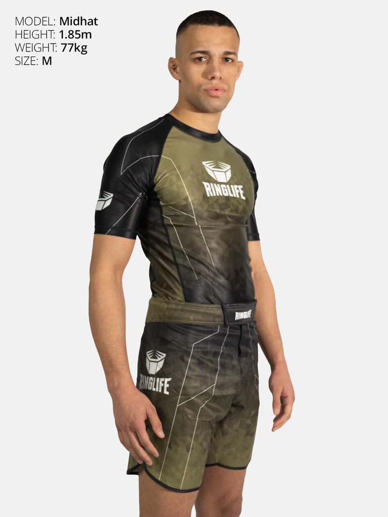 RINGLIFE Rashguard S/S - Transition schwarz-grün