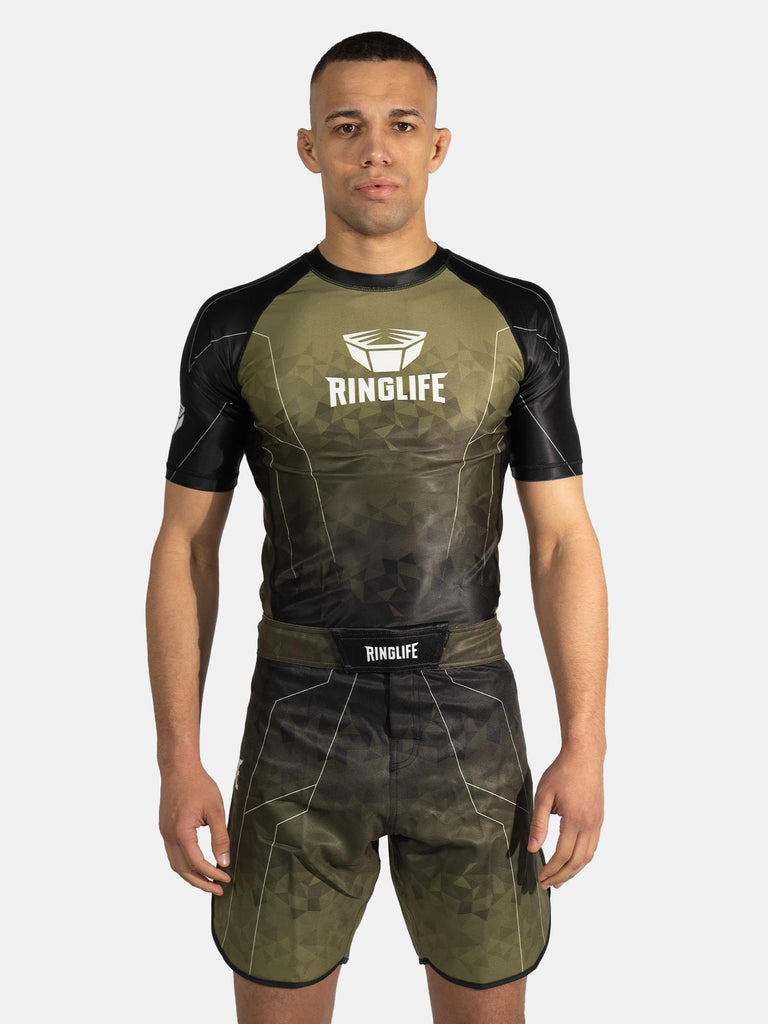 RINGLIFE Rashguard S/S - Transition schwarz-grün