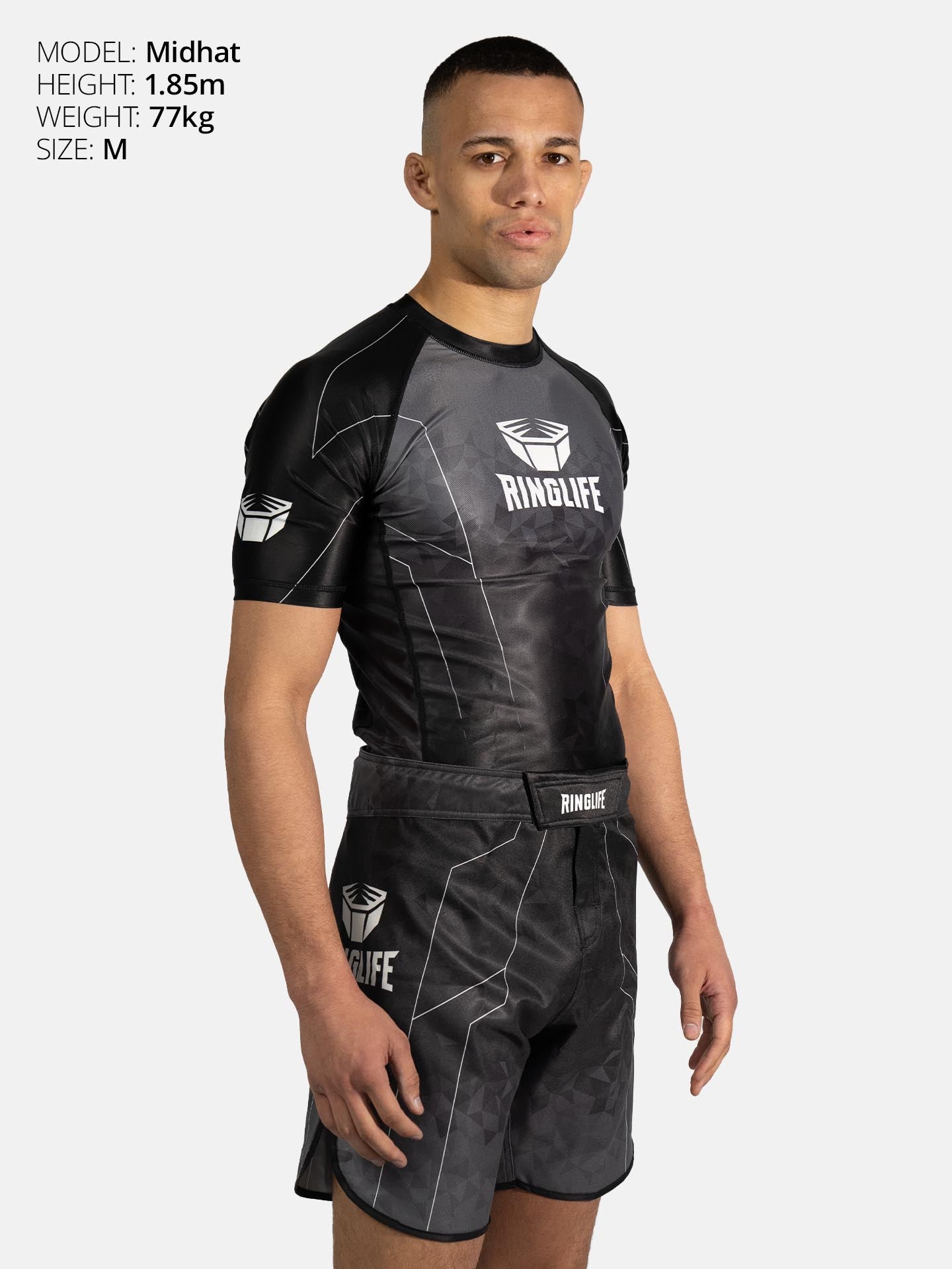 RINGLIFE Rashguard S/S - Transition schwarz-grau