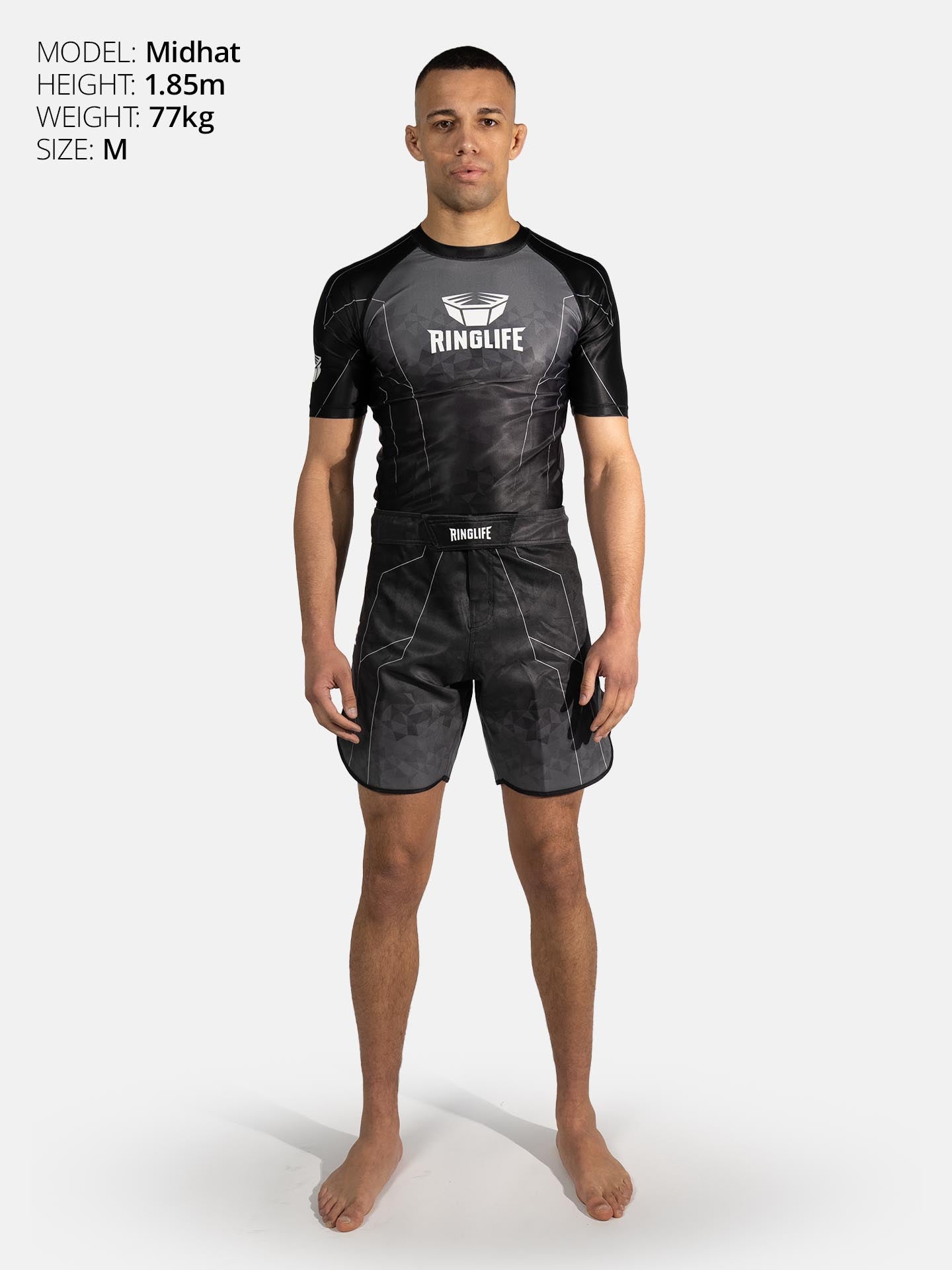 RINGLIFE Rashguard S/S - Transition schwarz-grau