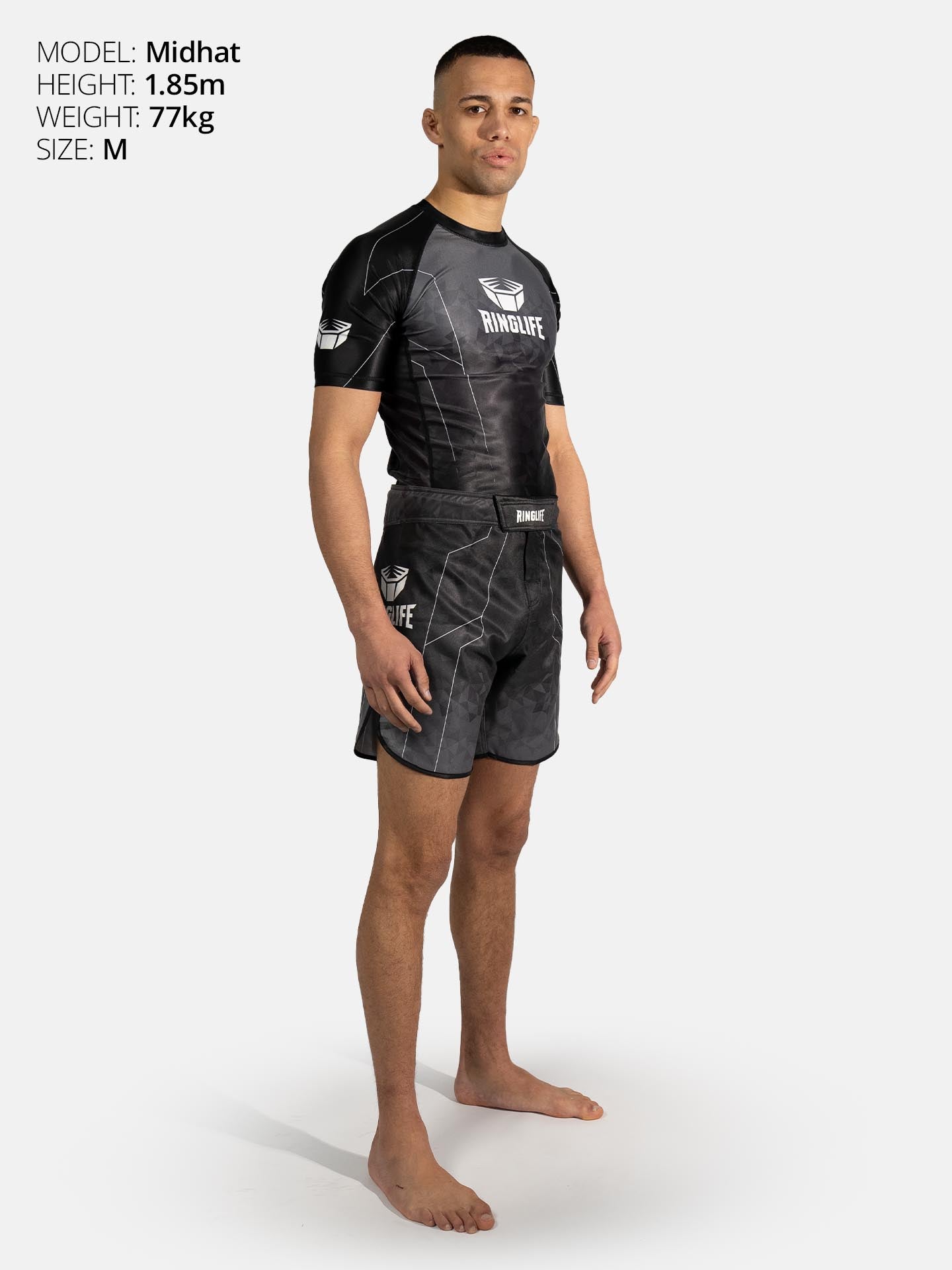 RINGLIFE Rashguard S/S - Transition schwarz-grau