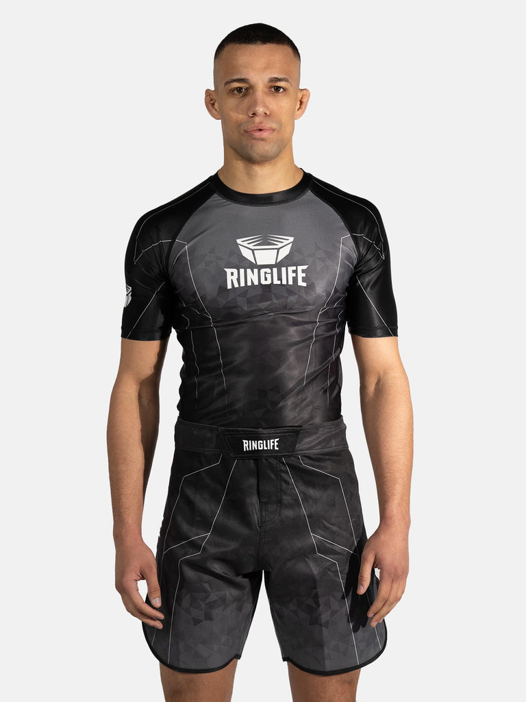 RINGLIFE Rashguard S/S - Transition schwarz-grau