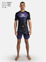 RINGLIFE Rashguard S/S - Transition schwarz-lila
