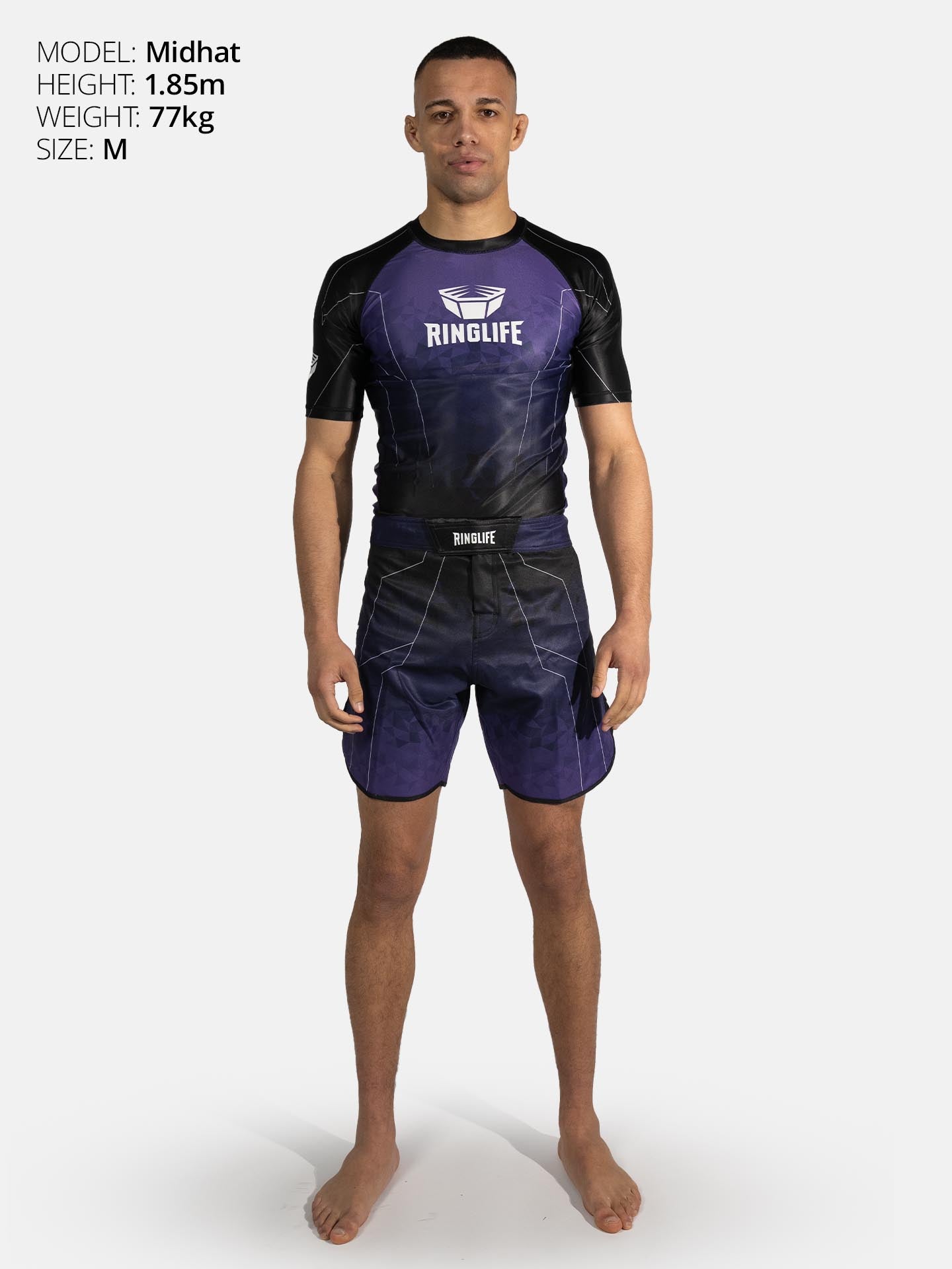 RINGLIFE Rashguard S/S - Transition schwarz-lila