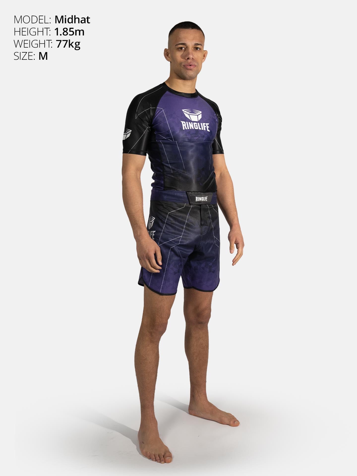 RINGLIFE Rashguard S/S - Transition schwarz-lila