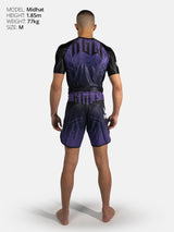 RINGLIFE Rashguard S/S - Transition schwarz-lila