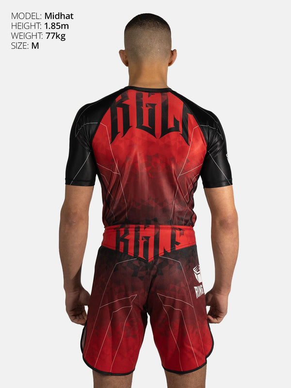 RINGLIFE Rashguard S/S - Transition schwarz-rot