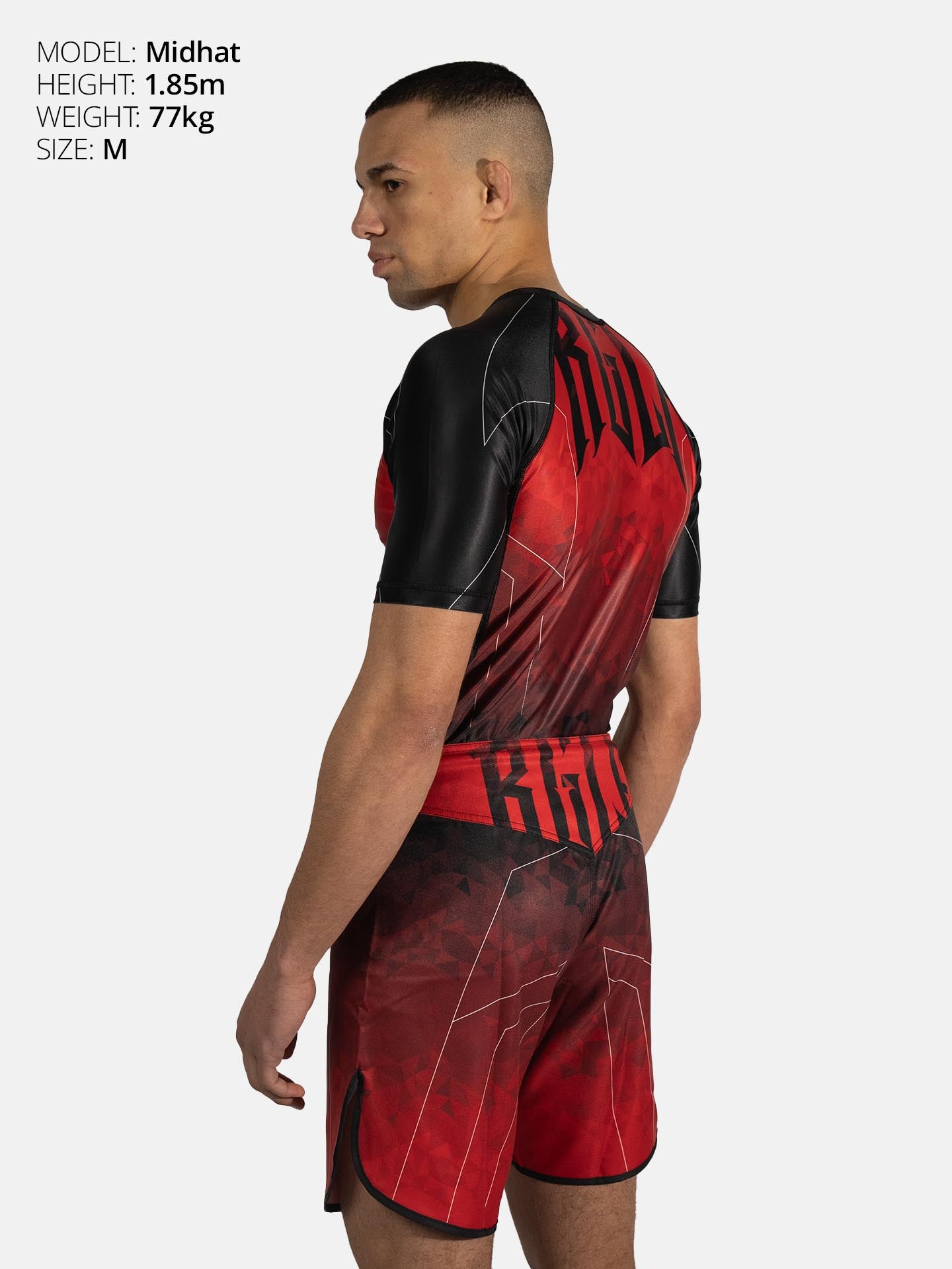 RINGLIFE Rashguard S/S - Transition schwarz-rot