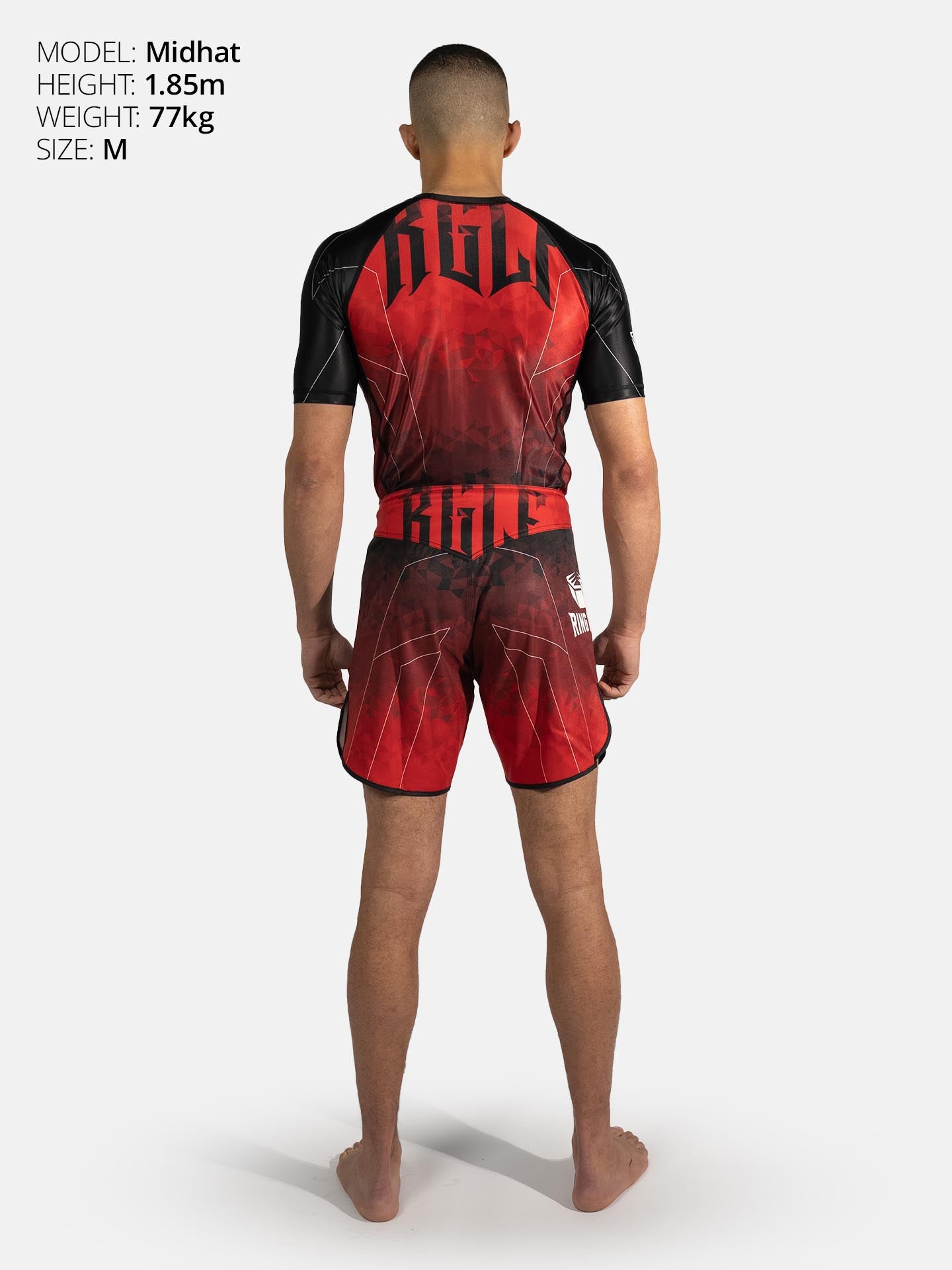 RINGLIFE Rashguard S/S - Transition schwarz-rot
