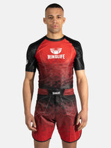 RINGLIFE Rashguard S/S - Transition schwarz-rot
