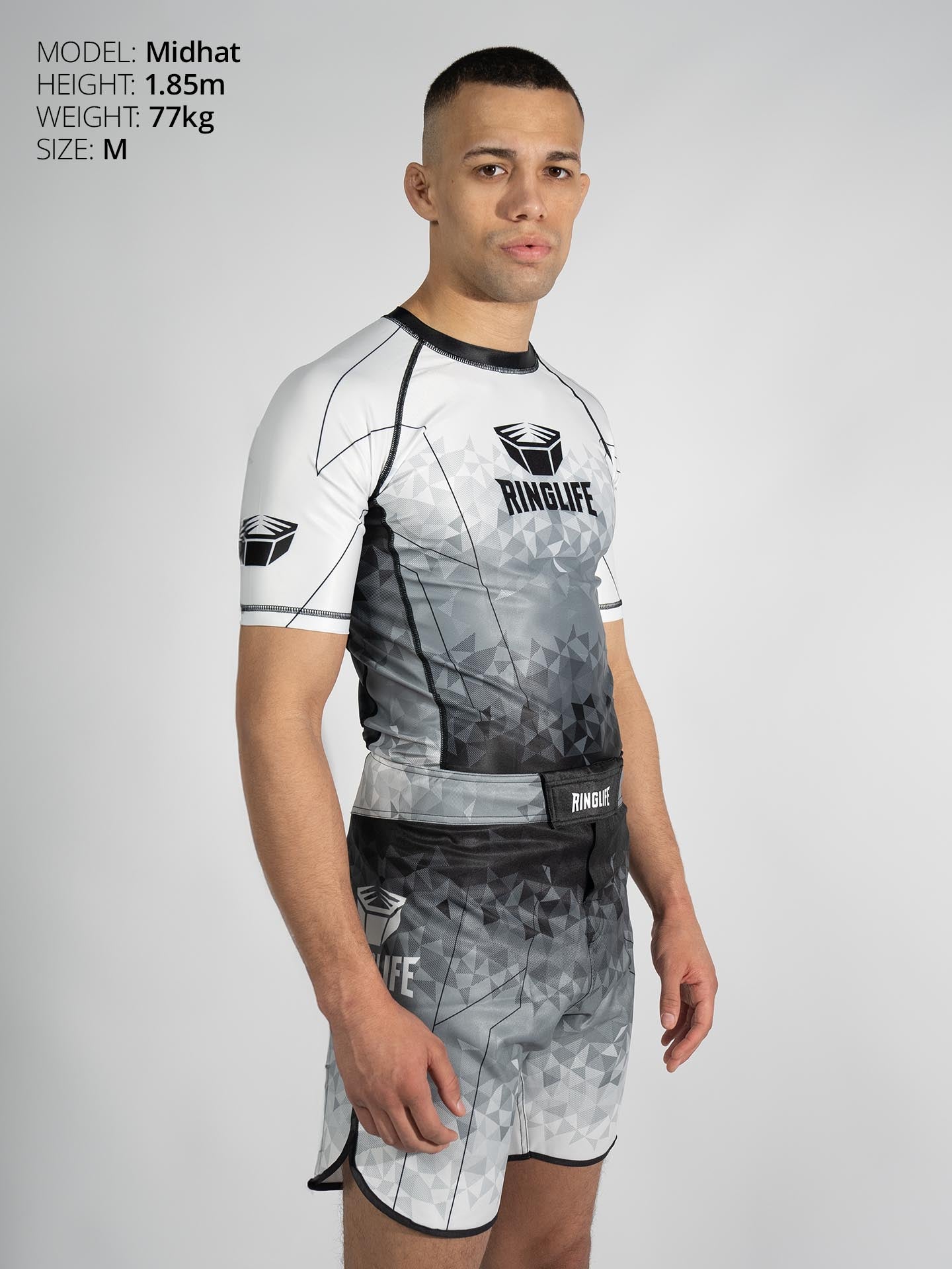 RINGLIFE Rashguard S/S - Transition schwarz-weiss