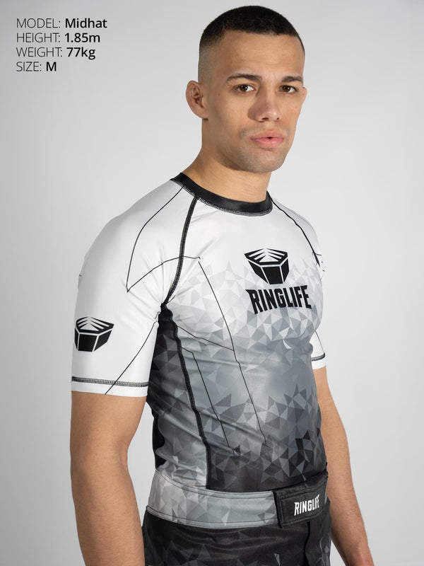 RINGLIFE Rashguard S/S - Transition schwarz-weiss