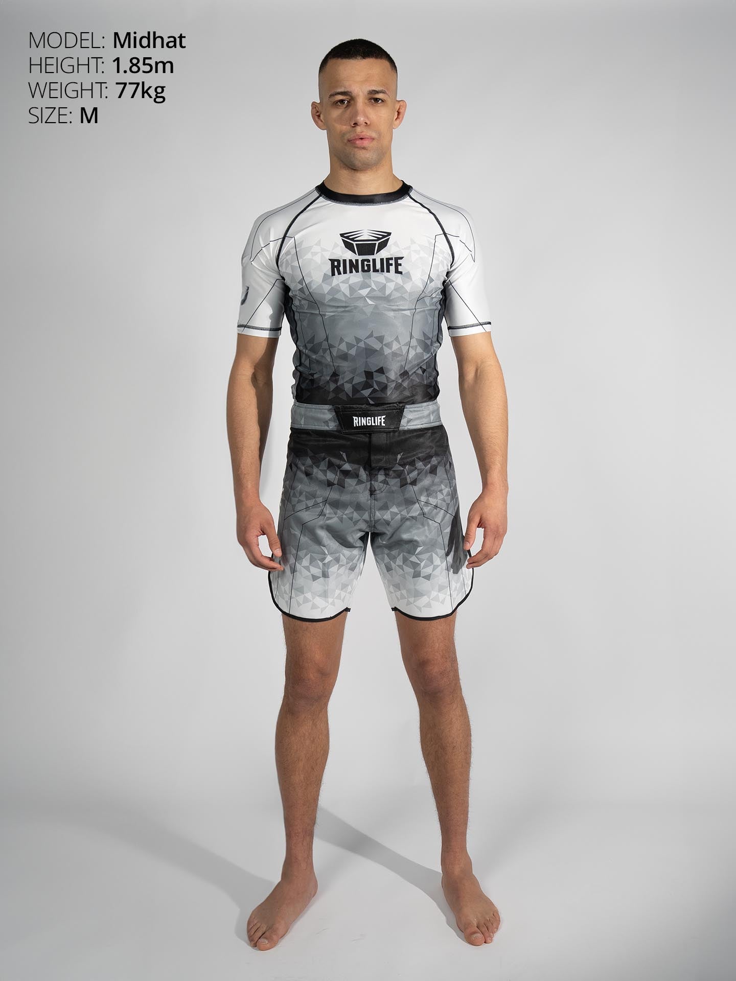 RINGLIFE Rashguard S/S - Transition schwarz-weiss