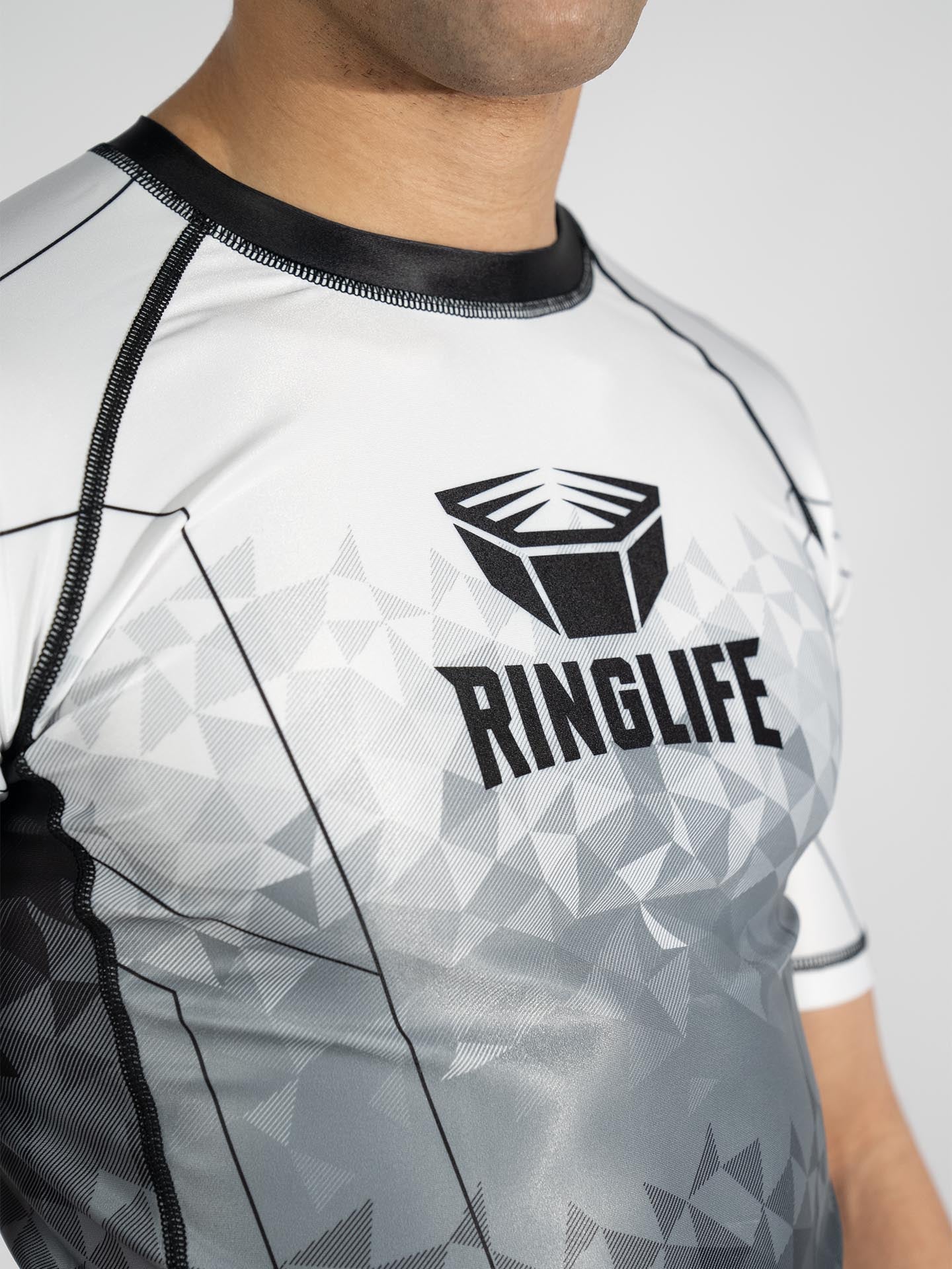 RINGLIFE Rashguard S/S - Transition schwarz-weiss