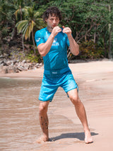 RINGLIFE Rashguard S/S - Transition grün-blau