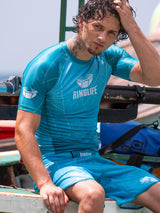 RINGLIFE Rashguard S/S - Transition grün-blau