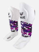 RINGLIFE Schienbeinschoner, Unit, weiß-lila-camo