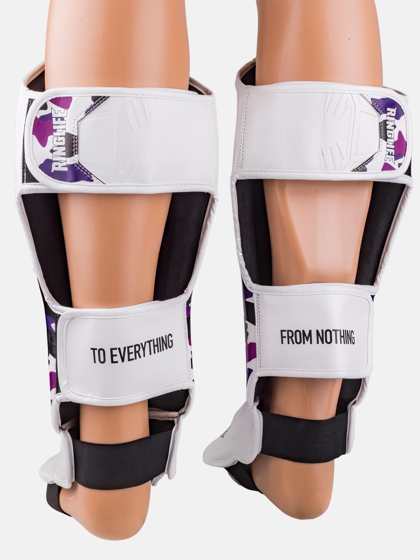 RINGLIFE Schienbeinschoner, Unit, weiß-lila-camo