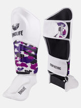 RINGLIFE Schienbeinschoner, Unit, weiß-lila-camo