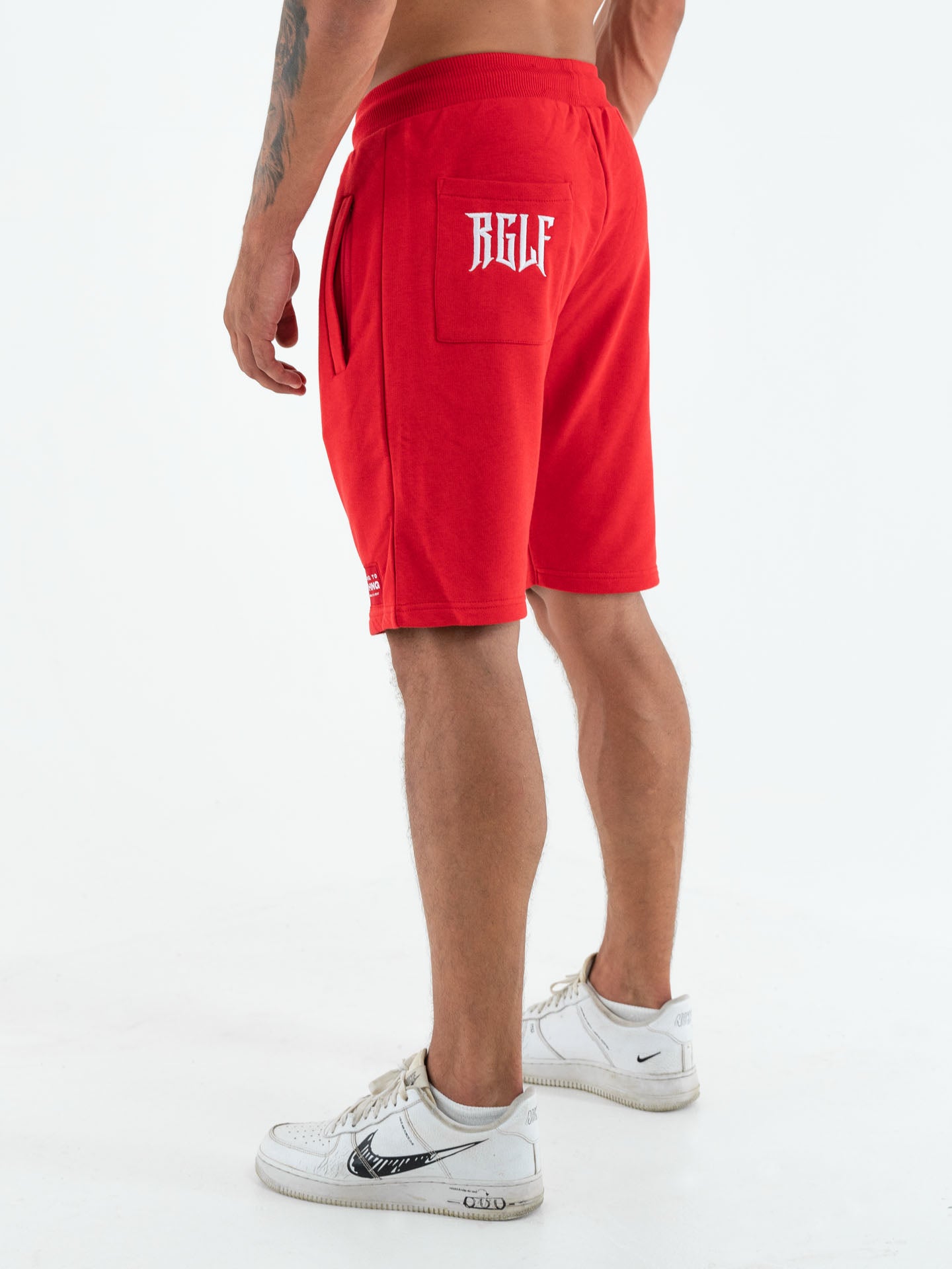 RINGLIFE Shorts - RGLF Tattoo rot-weiß