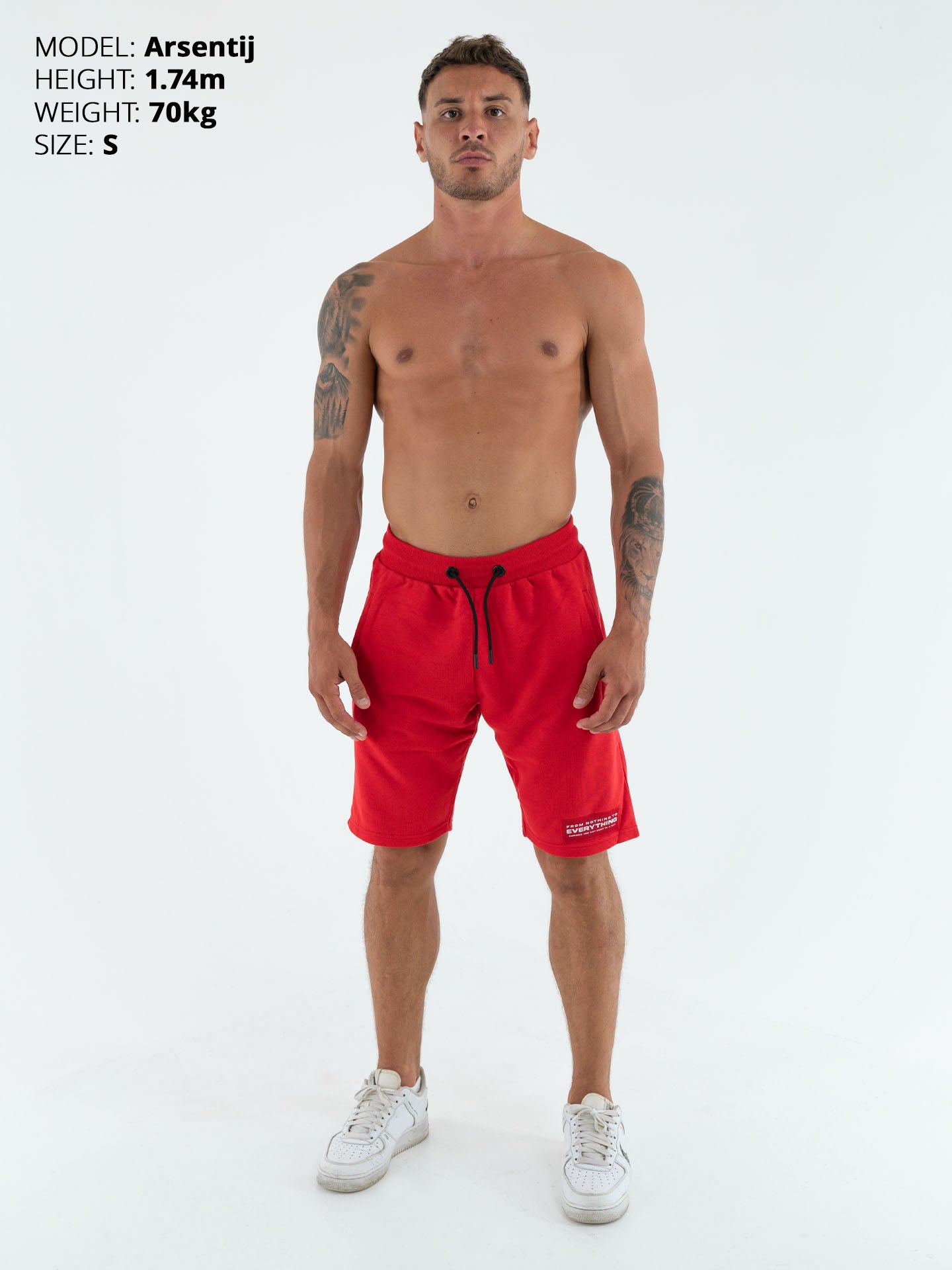 RINGLIFE Shorts - RGLF Tattoo rot-weiß