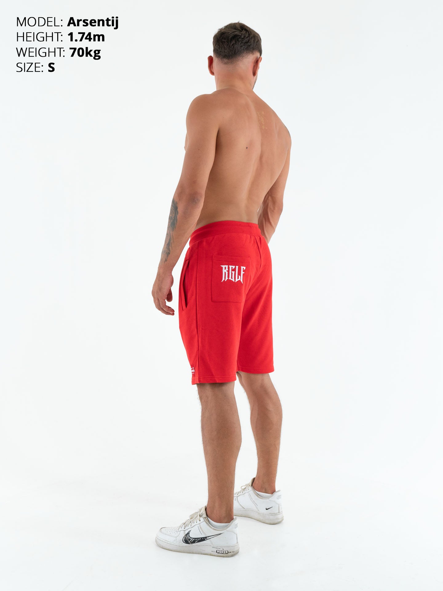 RINGLIFE Shorts - RGLF Tattoo rot-weiß