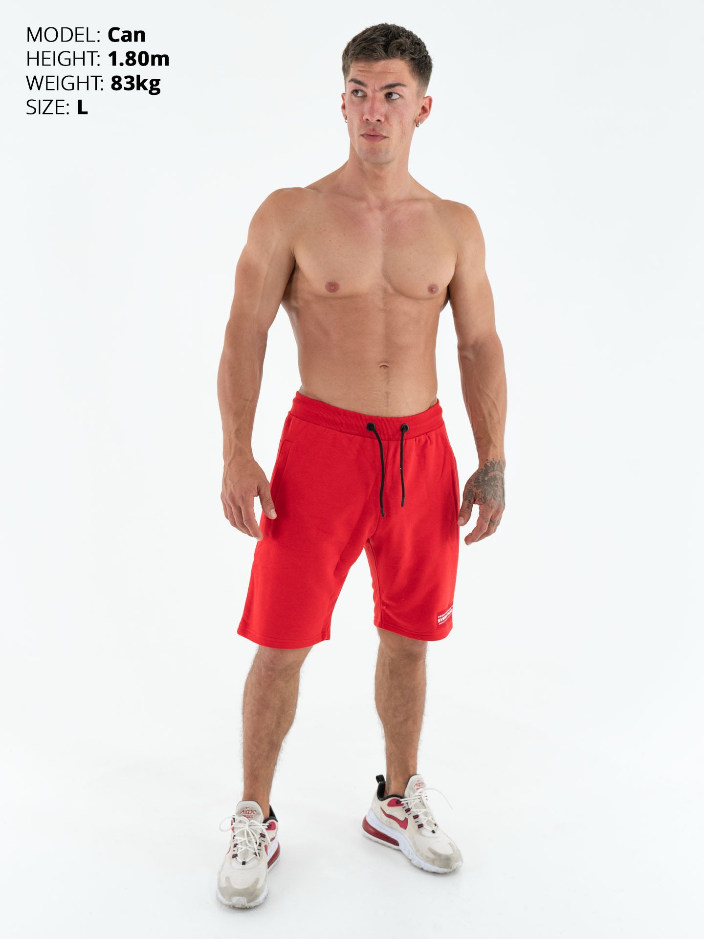 RINGLIFE Shorts - RGLF Tattoo rot-weiß