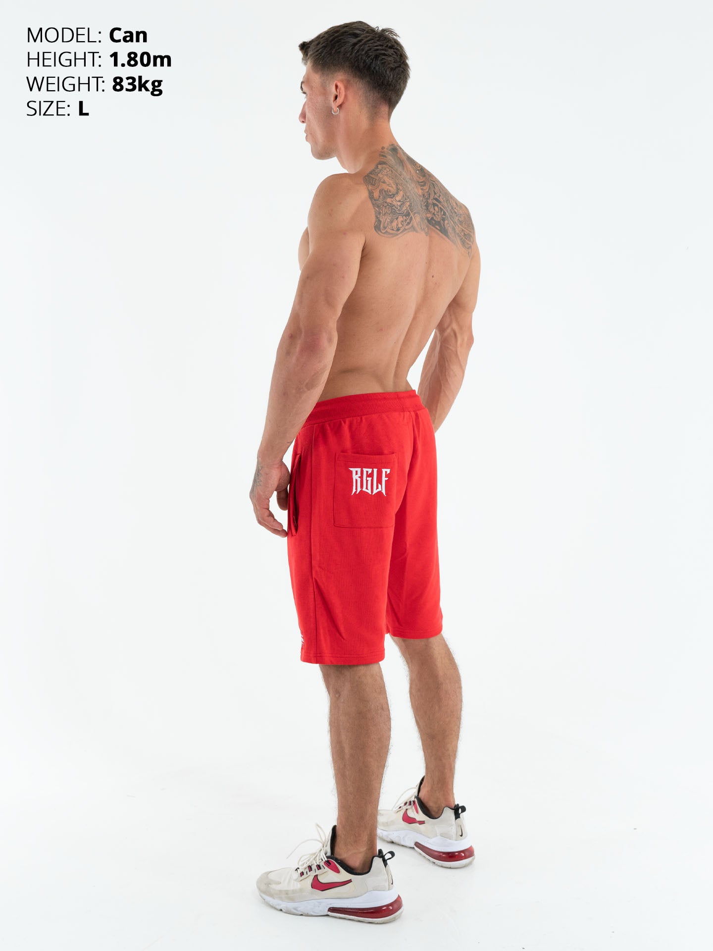 RINGLIFE Shorts - RGLF Tattoo rot-weiß