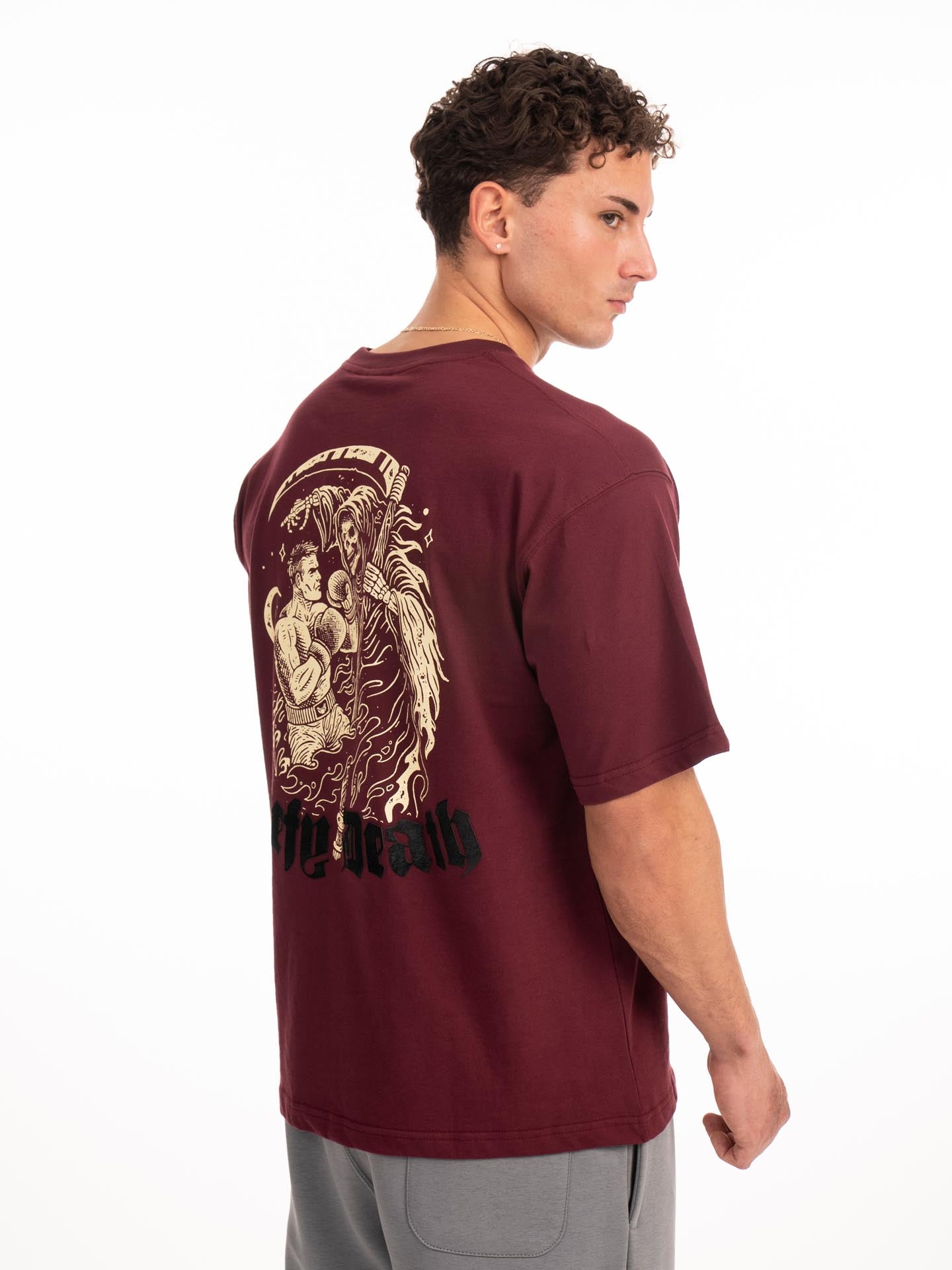 RINGLIFE T-Shirt, Defy Death, dunkelrot