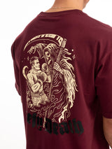 RINGLIFE T-Shirt, Defy Death, dunkelrot